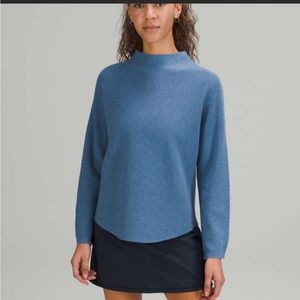 Lululemon Blue Boxy Cotton Blend Sweater M/L